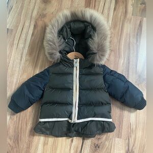 Authentic Navy blue and brown Moncler baby jacket #moncler #babies #winter